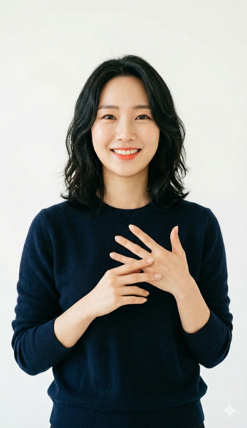 보듬다 AI 수어 모델 4 — 수어를 하고 있는 실사 아바타